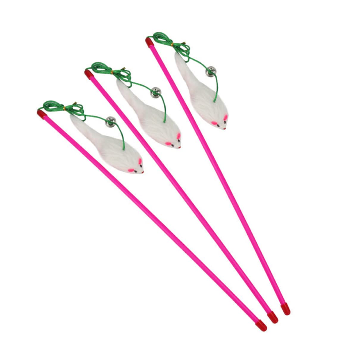 FRCOLOR 15stücke Teiliges Katzen-spielzeugset Mit Plüsch- -stäben Interaktives Katzenspielzeug Zufälligen Farben Für Aktives Training Und Spielvergnügen