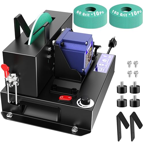SporGain Lawn Mower Blade Sharpener, Lawnmower Blade Sharpener Brushless Motor 3000 RPM for High/Low Lift, Gator&Flat Blades, Mower Sharpener Machine 20 Sandpapers