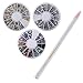 Sinsun Professional Manicure Nail Art Decorations Set-1000 Pcs Mixed Colors Rhinestones ,1000pc Mixed Sliver Crystal Gemstones + 240pcs 3D Gold And Silver Metal Studs