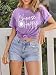 Graphic Tees for Women Choose Happy Letter Print Shirts Sunflower Women T Shirt Inspirational Short Sleeve Casual Tops Light Purple-S