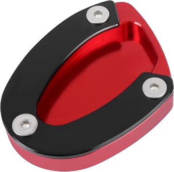 SCUUBE for StreetTriple R675 675 675RX 765R 765S 765R 765RS 2018-2022 Motorcycle Foot Side Stand Pad Plate Foot Stand Extension Pad CNC Support Plate Enlarger Pad Extension Color Red