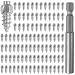 200 Stück 4 x 12 mm Aluminium-Reifenbolzen Schneespikes Anti-Rutsch-Eisgriff-Schrauben für Auto SUV Winter Sicherheit Nietenreifen-Set mit Werkzeug