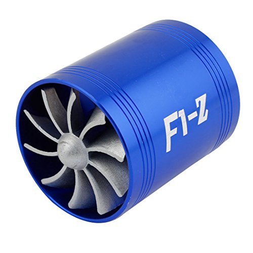 Blue Air Intake Turbonator Turbo Fuel Gas Saver Fan for Universal Car