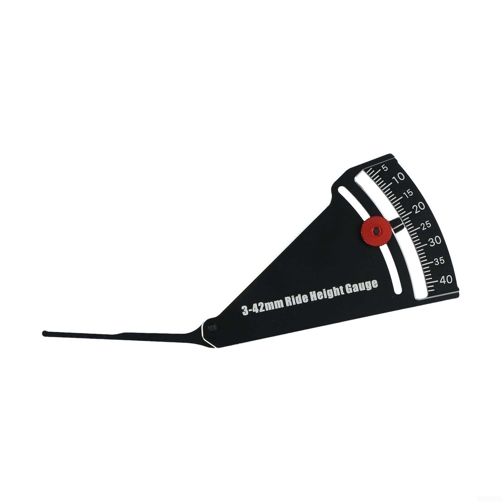 Règle de voiture télécommandée en aluminium - Jauges de hauteur réglables de 3 à 42 mm - Kit d'outils de réparation RC - Jauges de hauteur pour véhicules routiers et camions tout-terrain