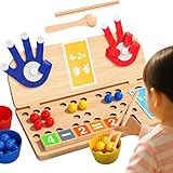 SVCEQZE Mathe-Lernspielzeug | Pädagogisches Steckspiel mit Perlen | Farbsortierspielzeug - für Kinder ab 3 Jahren, Mathe-Lernspiel für Vorschule & Kindergarten