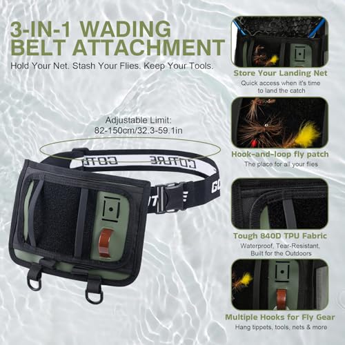Image of Goture 5-Layer Breathable Stocking Foot Waders & Waist Gear, 5 Sizes