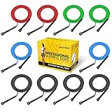 AIO EYEUY 10 Pack Adjustable Jump Rope for Fitness and Exercise-PVC Skipping Rope for Men,Women and Kids-Tangle-Free for Keeping Fit, Training, Workout