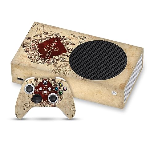 Head Case Designs Officially Licensed Harry Potter The Marauder's Map Graphics Vinyl Sticker Gaming Skin Decal Cover Compatible With Xbox Series S Console and Controller Bundle