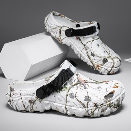 Image of SECHRITE Men's Clogs Athletic Sports Outdoor Sandals Water Beach Shoes Slippers Sandals Lightweight Comfortable Breathable with Adjustable Back Strap
