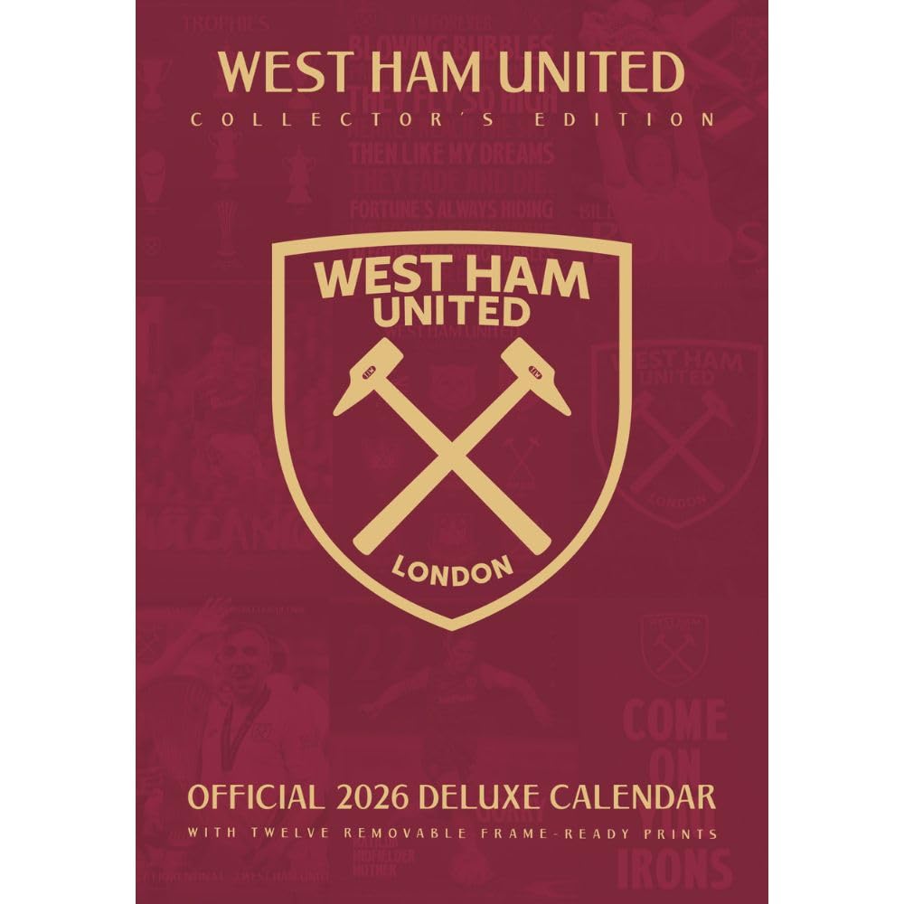 West Ham United Fc 2026 A3 Deluxe Calendar