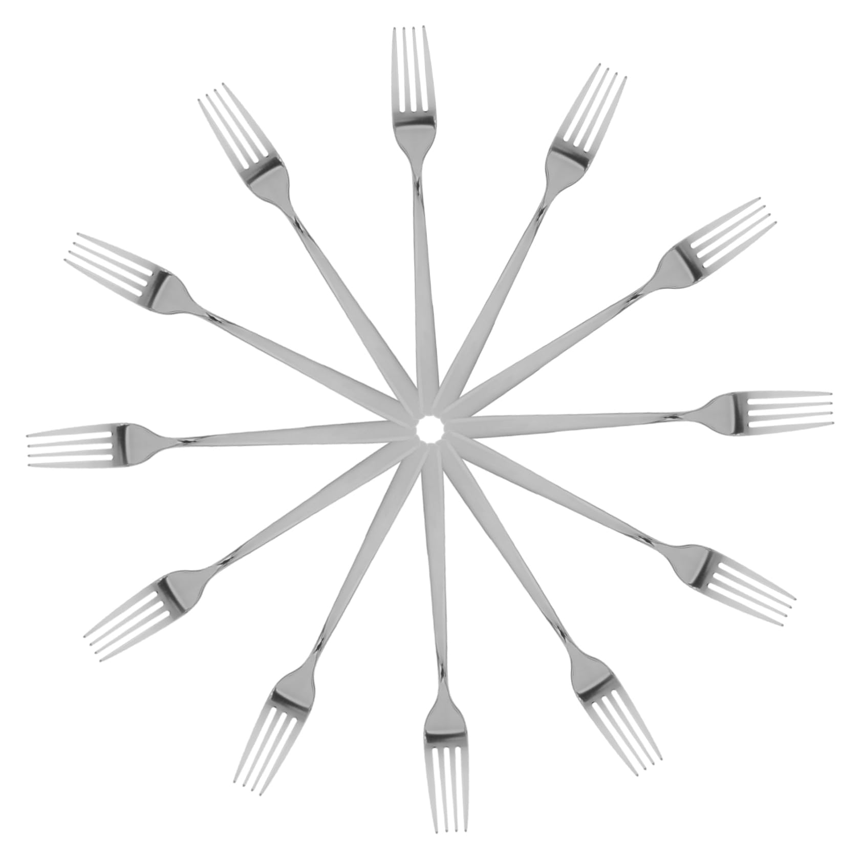 VALICLUD 12stücke Edelstahlgabeln Set mit Salatgabeln Vorspeisengabeln und Dessertgabeln Spülmaschinenfestes Besteck für Zuhause Restaurant und Partys Geeignet für Verschiedene Speisen