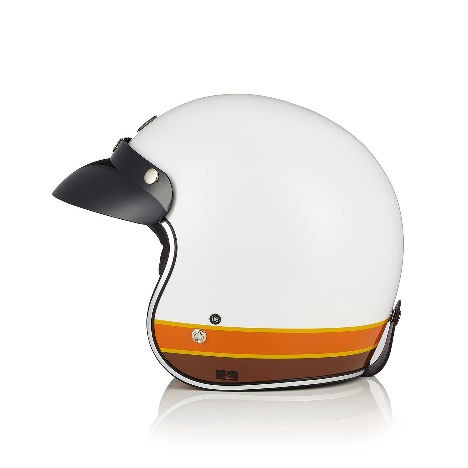 TORC Casco Moto Jet Vintage Aperto Casco Scooter Retrò con Visiera Parasole Omologato ECE 22-06