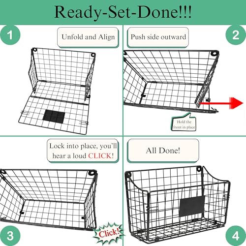 Prizoiwallmountwirebasketmetalwallmountedbasketforstoragehangingwallfruitbasketblack Urban Country Home Decor Prizoi wall mount wire basket metal wall mounted basket for storage hanging wall fruit basket black urban country home decor