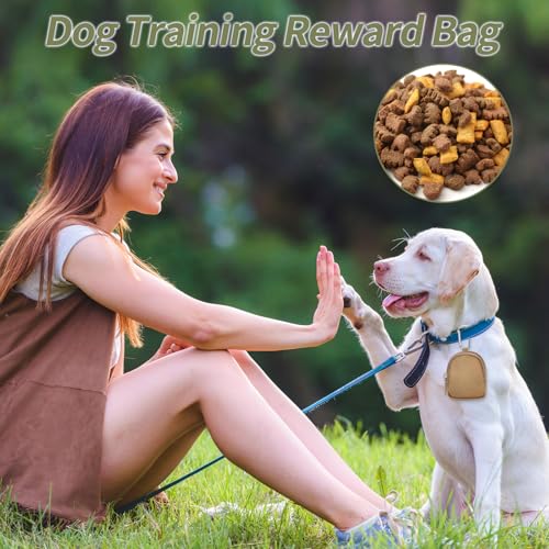 MXGHIR 3 Stück Leckerlitasche für Hunde, Leckerlibeutel für Hunde mit Reißverschluss und Karabiner Futterbeutel Hundetraining Tragbare Mini Hundeleckerli Tasche