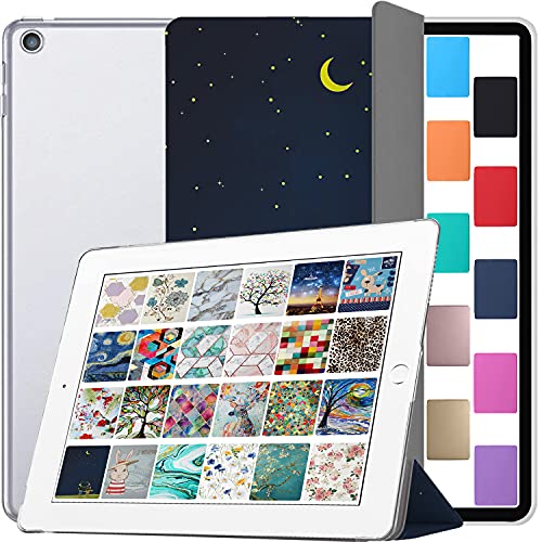 Image of iPad 9th Gen 2021 8th Gen 2020 iPad 7th Gen 2019 [iPad 9 8 7 ] A2602 A2270 A2197 10.2 Inch MW762HN /A MW742HN /A MYLC2HN /A MYL92HN /A PrintediPad Cover with Translucent Hard Back - Night Sky