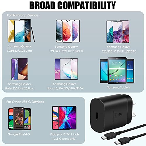 image for YESDEX Samsung Fast Charger, Samsung 25W USB C Charger with Charging C