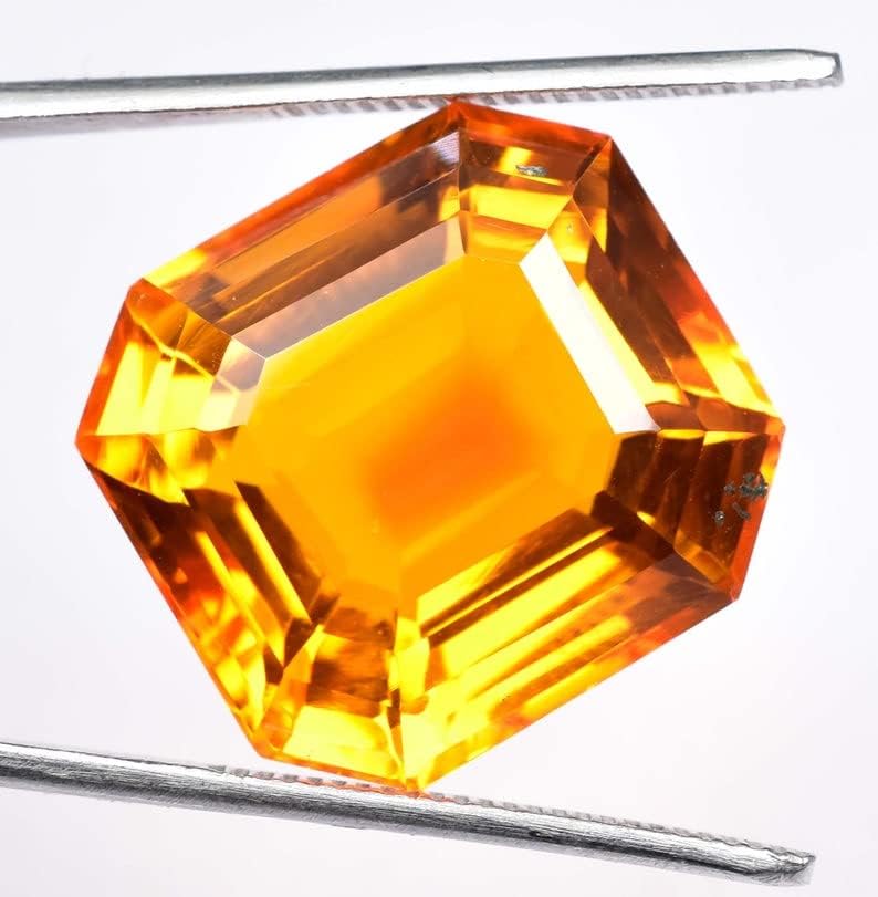 31.70 Ct Excellent + Flawless Bi-Color Yellow-Orange Sphalerite Loose Radiant Gemstone GIT Certified + High-End Glamorous Breathtaking Gem