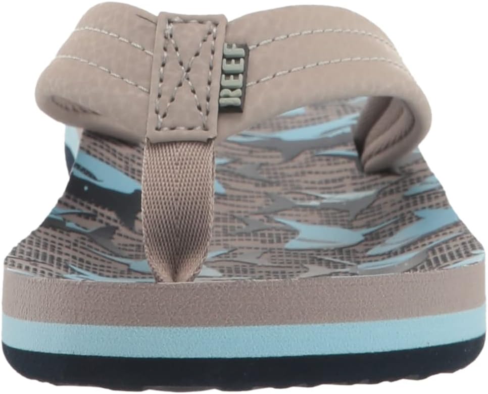 Reef Kids Boys Sandals, Kids Ahi, Tan Sharks, 4 | Image 1
