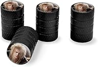 Vista 13 de Laberinto Goblin King David Bowie Retrato Llanta Llanta Llanta Tapones de Válvula de Aluminio Alumino