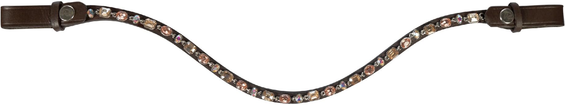 HKM Candy Browband Brown/Brown Cob