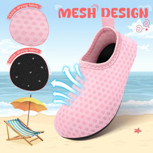 Image of Kids Boys Girls Swim Water Shoes, Toddler Kids Swim Water Shoes Non-Slip Quick Dry Beach Shoes,Barefoot Sports Shoes Aqua Socks for Beach Outdoor Sports