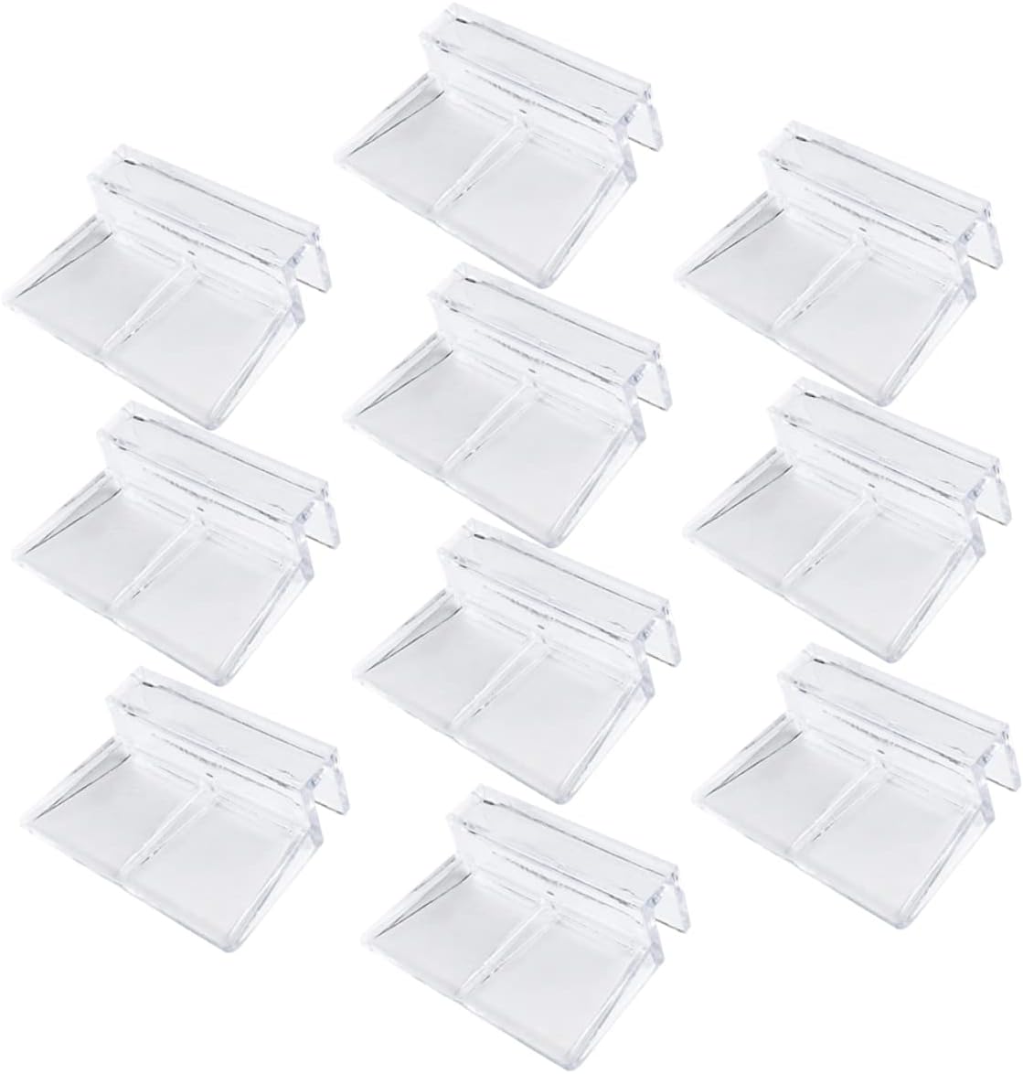 MERRYHAPY 10pcs Acrylic Support Frames for Fish Tank Covers Clips for Glass Easy Installation for Aquariums and Terrariums and Safe for Fish and Pets