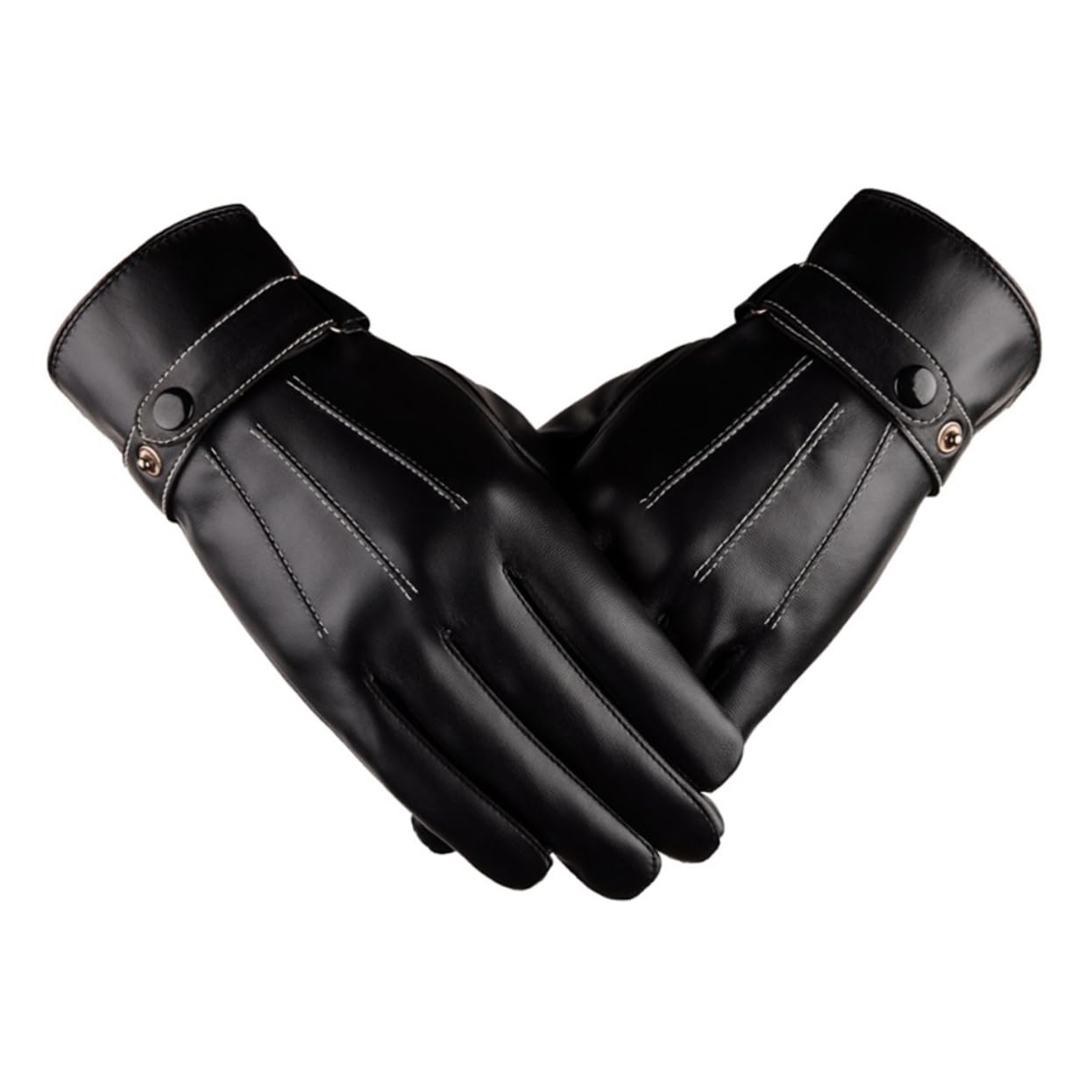 OUNONA Men's Winter Cycling Gloves Driving Gloves Warm Blend Cuff for Outdoor Sports