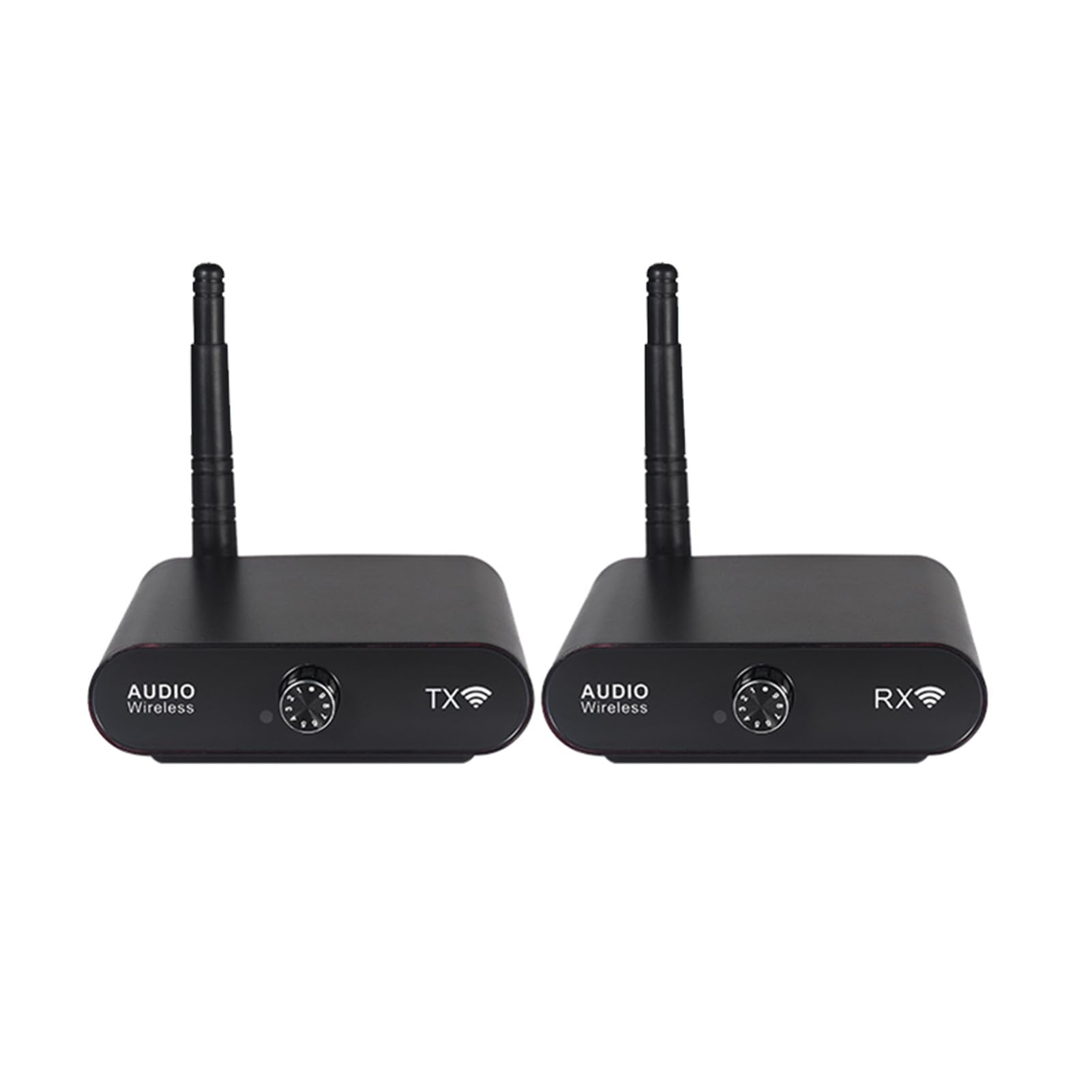 Zestaw Bezprzewodowych Nadajników i Odbiorników Audio 2,4 GHz, Adapter Audio HiFi Dalekiego Zasięgu o Zasięgu 100 M z Bezstratnym Dźwiękiem 24-bitowym i 192 KHz, Obsługuje od 1