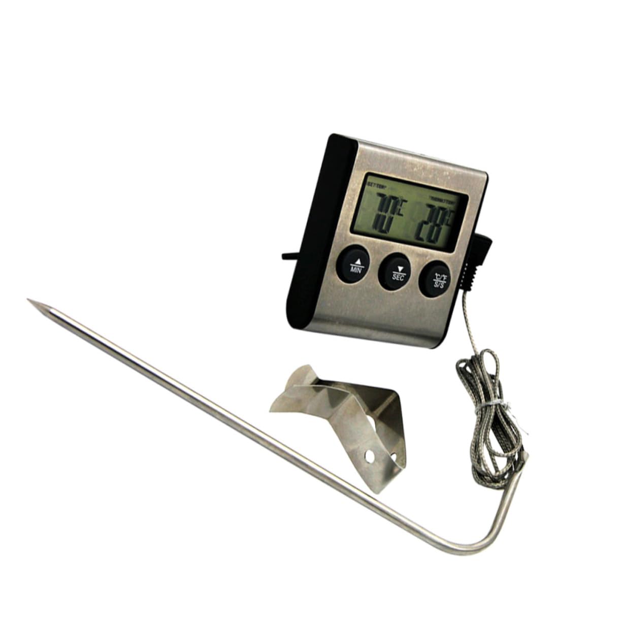 PRETYZOOM 2sets Termometro Da Cucina Per e Barbecue Pratico Con Clip Misura Temperatura Alta Risoluzione Adatto Per Grigliate e Forno Elettrico