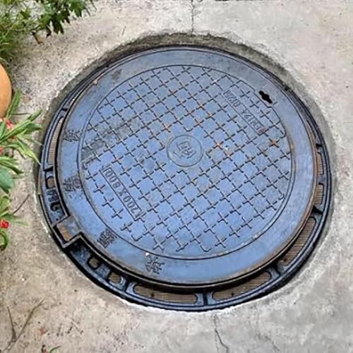 Couvercle de puits durable en fonte lourde avec cadre de fixation intégré