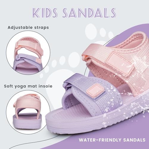 Image of BNV Toddler Little Kid Sandals Boys Girls Adjustable Strap Open-Toe Summer Outdoor Unisex Child Sport Beach Sandals(Toddler /Little Kid /Big Kid)