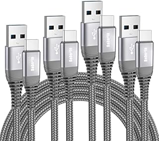 USB C Cable Fast Charge[4Pack,1M+2M+2M+3M],USB Type C Charger Lead Charging Cable For Samsung Galaxy S20 S21 Ultra Plus A51 A71 A50 A20E A21 A30 A41 A52 A72 5G,Sony Xperia XZ,HTC 10/U11,OnePlus 5T 6T