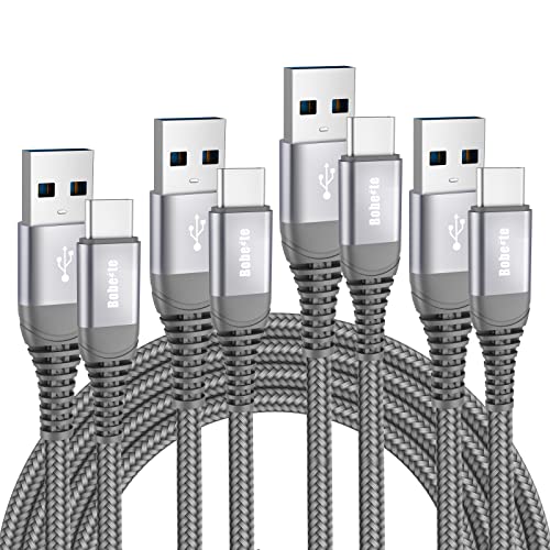 Câble USB C Charge Rapide [Lot de 4, 1M+2M+2M+3M],3A Chargeur Type C Connecteur pour Samsung Galaxy S22 S21 S20 Plus Ultra FE S10 S10E S9 S8 A50 A51 A20e,Note 10 9 8,Huawei P40 P30 P20,Redmi Note 10 Cover