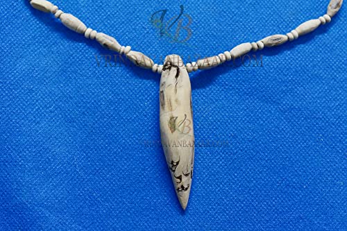 Collier tulsi VRINDAVANBAZAAR.COM pendentif en bois sacré et perles de finition premium - 2