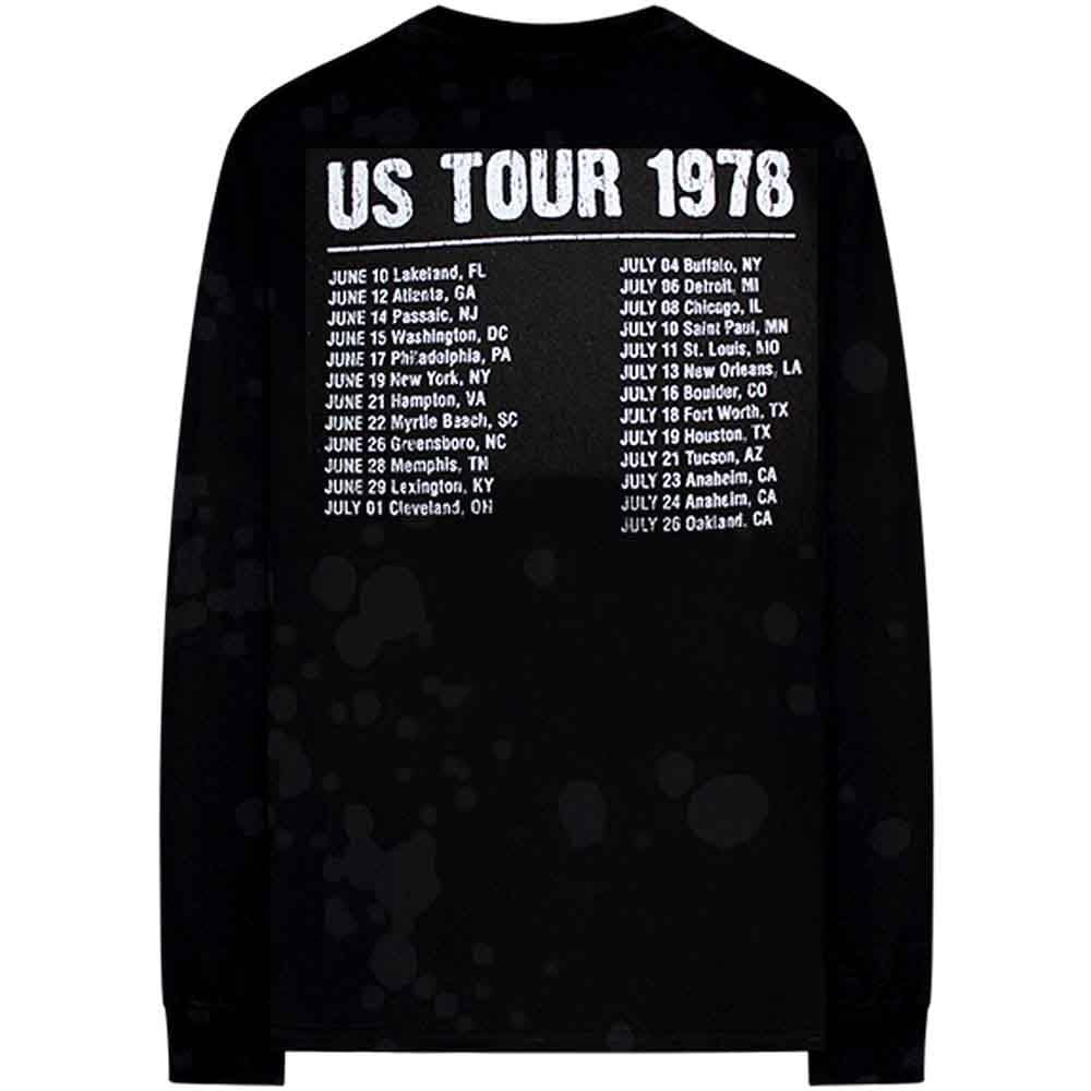 T-Shirt Maniche Lunghe # L Unisex Black # Us Tour '78