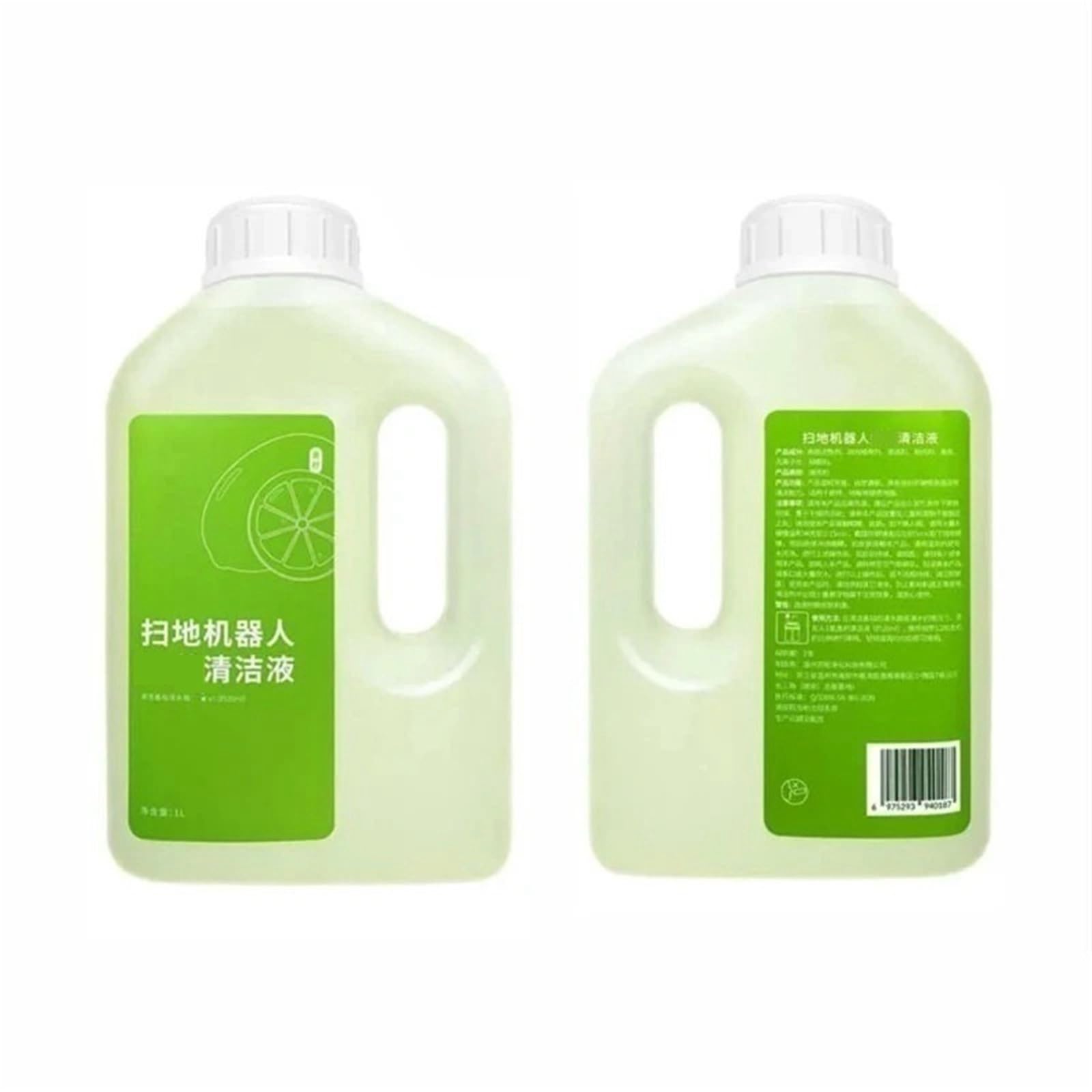 Solución limpiadora de suelos de 1 l, compatible con ECOVACS X1/ T10/ T20/ N9+, detergente multisuperficie(2 bottle)