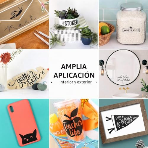 Miniatura 3 de Rollo Vinilo Textil Termoadhesivo 30.5x300cm Vinilo Textil Permanente Para Plotter De Corte Cricut Maker, Silhouette Cameo, Htv Para Ropa, Gorras, Pantalones, Otros Tejidos, Negro