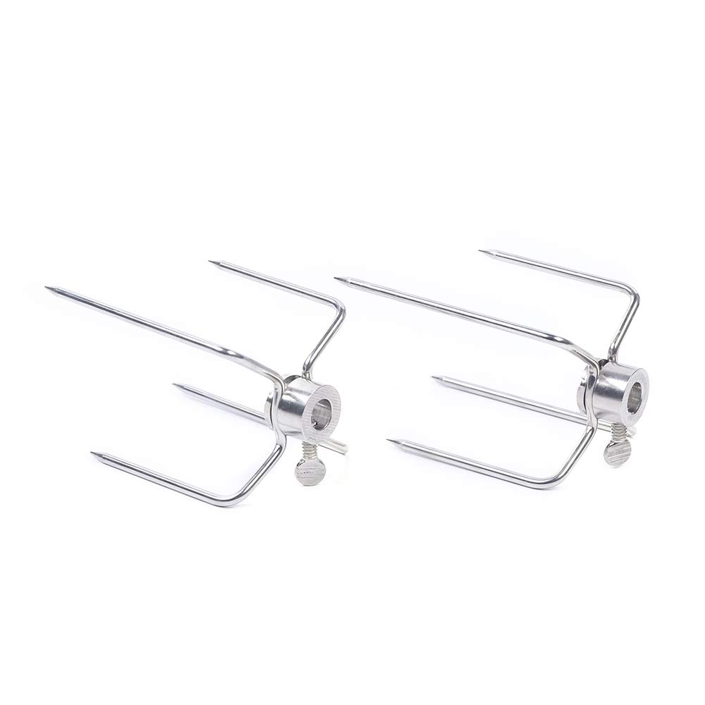 Spiedino girevole elettrico, in acciaio inox, girarrosto girevole per barbecue, set di accessori per griglia a sfera, 220 – 240 V, spina europea con cavo da 120 cm, per famiglie, picnic,