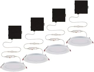 Slim Baffle 4 in. Color Selectable New Construction and Remodel Canless Recessed Integrated LED Kit (4-Pack)