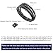 Speroto New Mens Bracelet Bead and Leather Braided, Lava and Onyx Bead Leather Bracelet for Men (Black, 8.7)