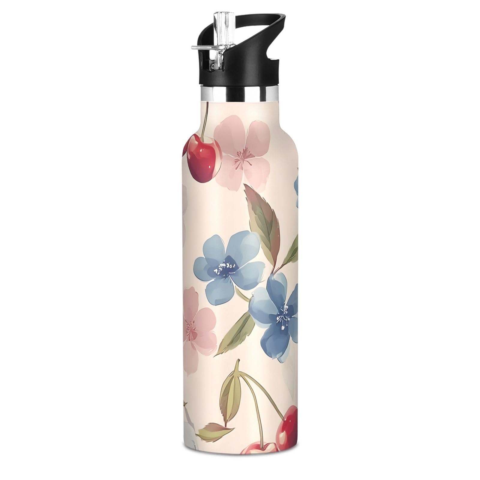 Bouteille isotherme enfants anti-fuite gourde inox 600 ml sport paille