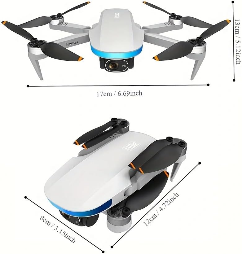 New S6S MINI Drone Brushless Foldable with FPV HD Dual Camera, WIFI and Outdoor GPS Hovering Function High Aerial Aerial Shooting RC Airplane Quadcopter