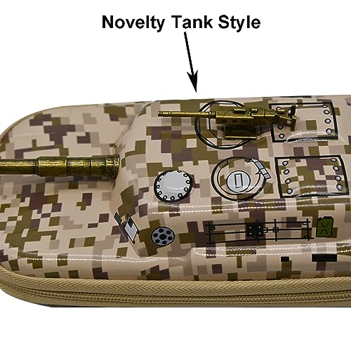 Image of Maydahui Camo Pencil Case Large Capacity Tank Shape Pen Pouch Holder Compartments Organizer Pencil Bag Stationery Box Waterproof EVA Camouflage Yellow