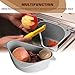 Sink Basket, Triangular Multifunctional Drain Shelf Sink Storage Rack Kitchen Sucker Storage Holder Bathroom Support Corner Hanging Shelf Soap Box Organizer (gray)