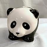 New Black & White Panda Bear Piggy Bank Coin Money Holder Adorable