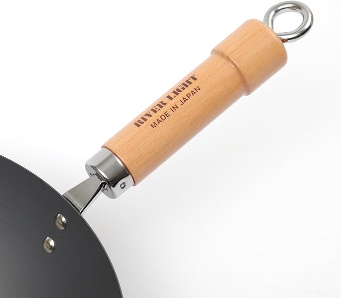 Wok Beijing Iron 11.8 pulgadas con mango de madera miniatura 5