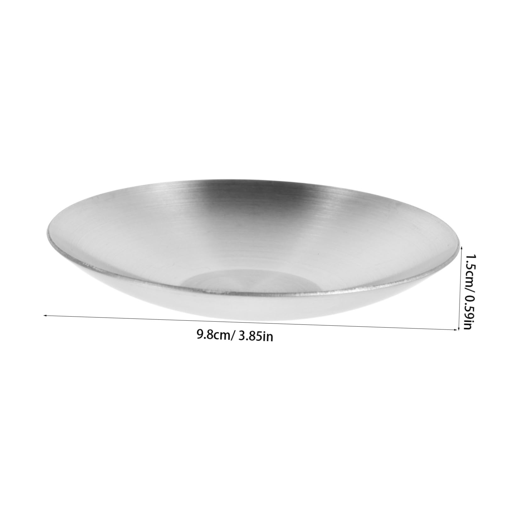 CIYODO Elegant Stainless Steel Seasoning Dishes Set Mini Sauce Plates Japanese Style Condiment Bowl for Party