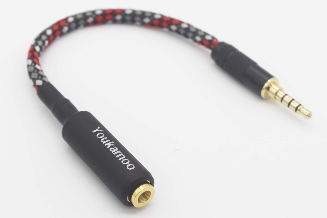 3.5mm Balanced Male to 4.4mm Female Silver Plated Headphone Earphone Audio Adapter Cable