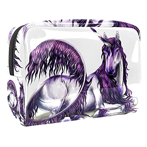 Trousse à maquillage licorne noire et rangement de toilette pour crayons de maquillage