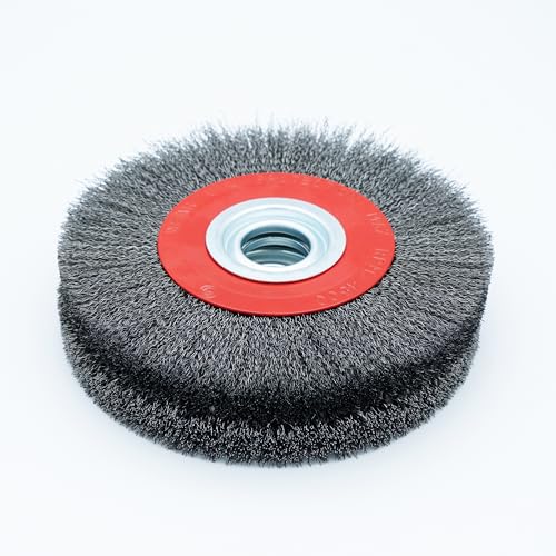 Eco Walker 20,3 cm 2-teiliges Bankdrahtbürsten-Set mit grobem gekräuseltem Stahldraht und 5 Abstandshalterdornen für Schleifmaschinen (20,3 cm, 2 Stück)